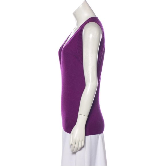 VTG D&G Cashmere Silk Sleeveless Deep V-Neck Top Shirt Knit Sweater Y2K Womens M - Picture 6 of 16